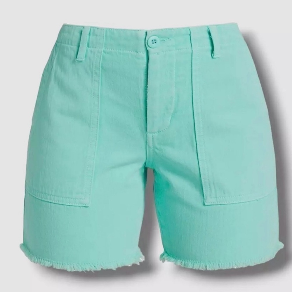 Le Superbe Women's Blue 100% Cotton Beach Crawler Cutoff Jean Shorts Size 6 NWT